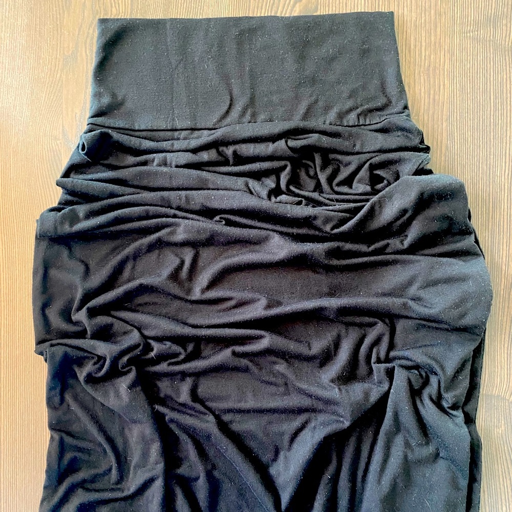 Black stretch maxi Skirt
